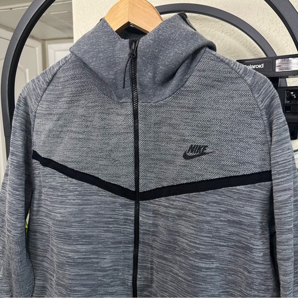 Nike Tech Knit Windrunner Hoodie Jacket Mens Size Large Gray Black 728685-043 - Picture 5 of 9